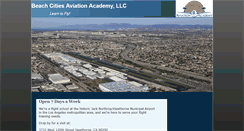 Desktop Screenshot of beachcitiesaviationacademy.com